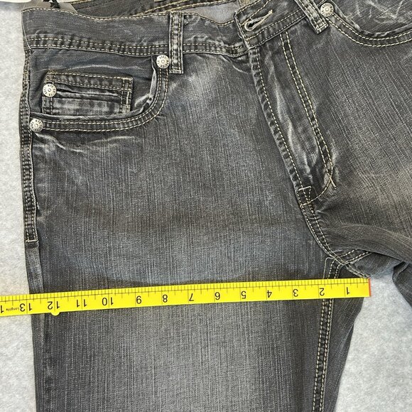 Vintage AXEL Jeans Mens 34x32 Black Rock Gray Relaxed Straight Y2K NWT Denim - Picture 4 of 11